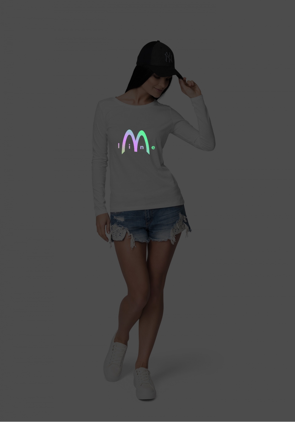 Лимитированный лонгслив женский Линия М ~ M Line (ясный)