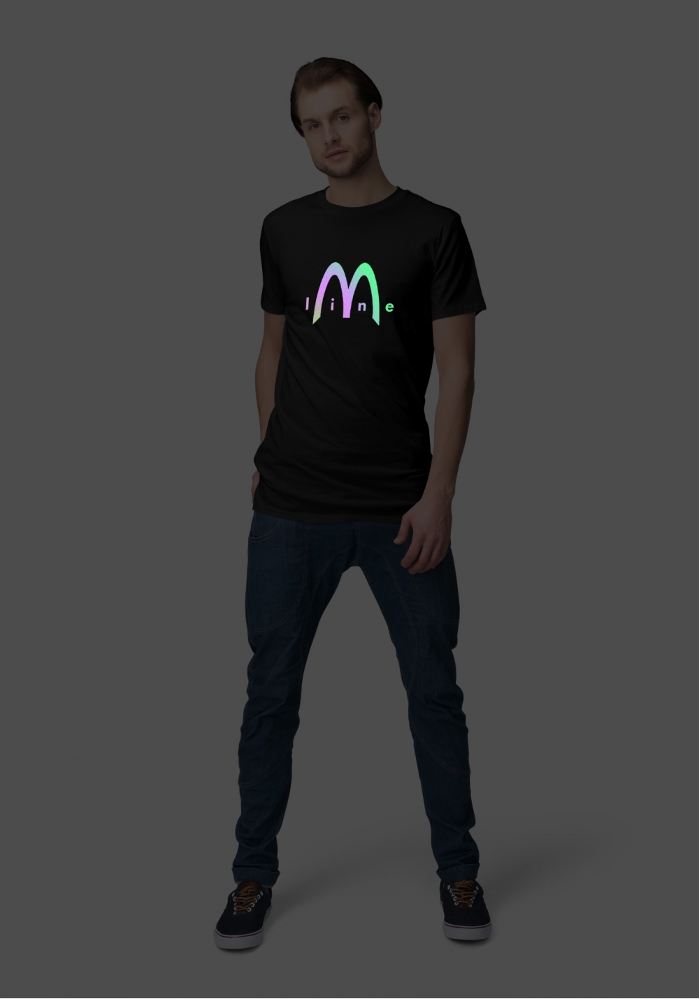 Лимитированная футболка мужская Линия М ~ M Line (мрачная)