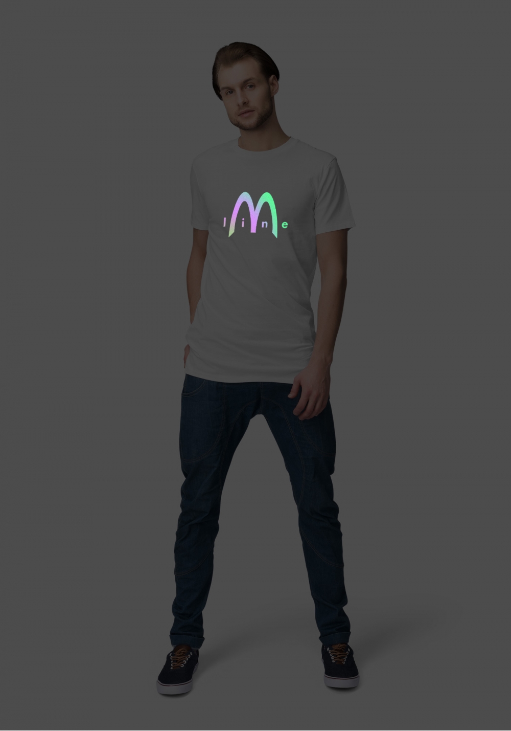 Лимитированная футболка мужская Линия М ~ M Line (ясная)