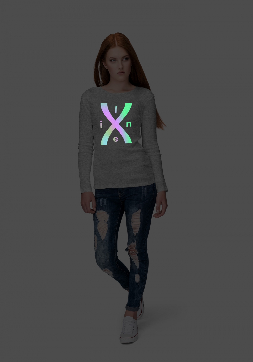 Лимитированный лонгслив женский Линия Экс ~ X Line (свойский)